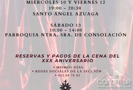 Azuaga celebra el 30º Aniversario de la Sección del Cristo de la Expiración y la Virgen del Silencio